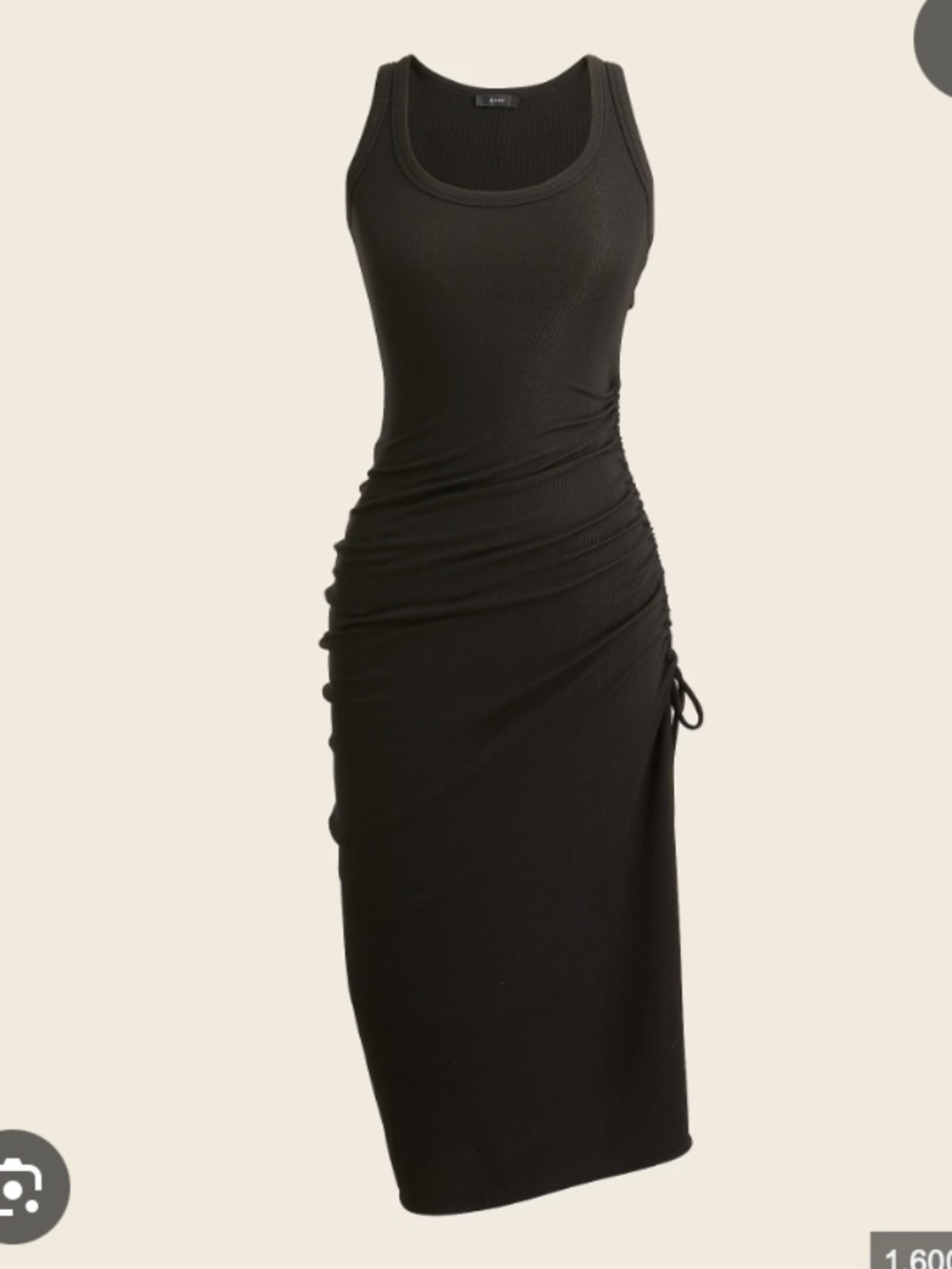 J. Crew side ruched midi dress with side slit Medium